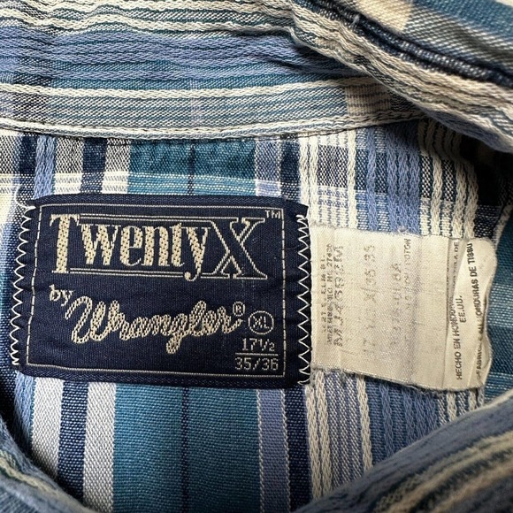 Twenty X By Wrangler Shirt Mens XL Multicolor Plaid Button Down Cowboy Workwear - Picture 6 of 8